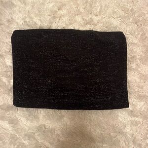 Tube top shimmery black